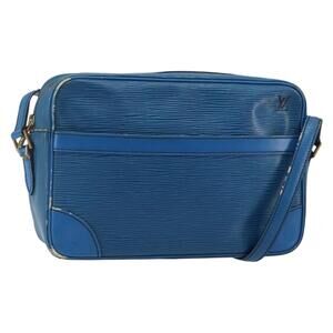 LOUIS VUITTON Epi Trocadero 27 Shoulder Bag Blue M52315